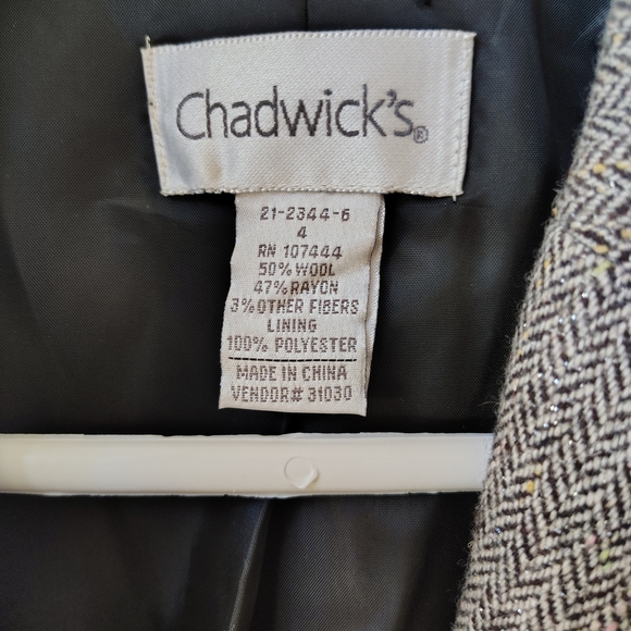 Chadwicks Gray Herringbone Tailored Blazer - Picture 2 of 5